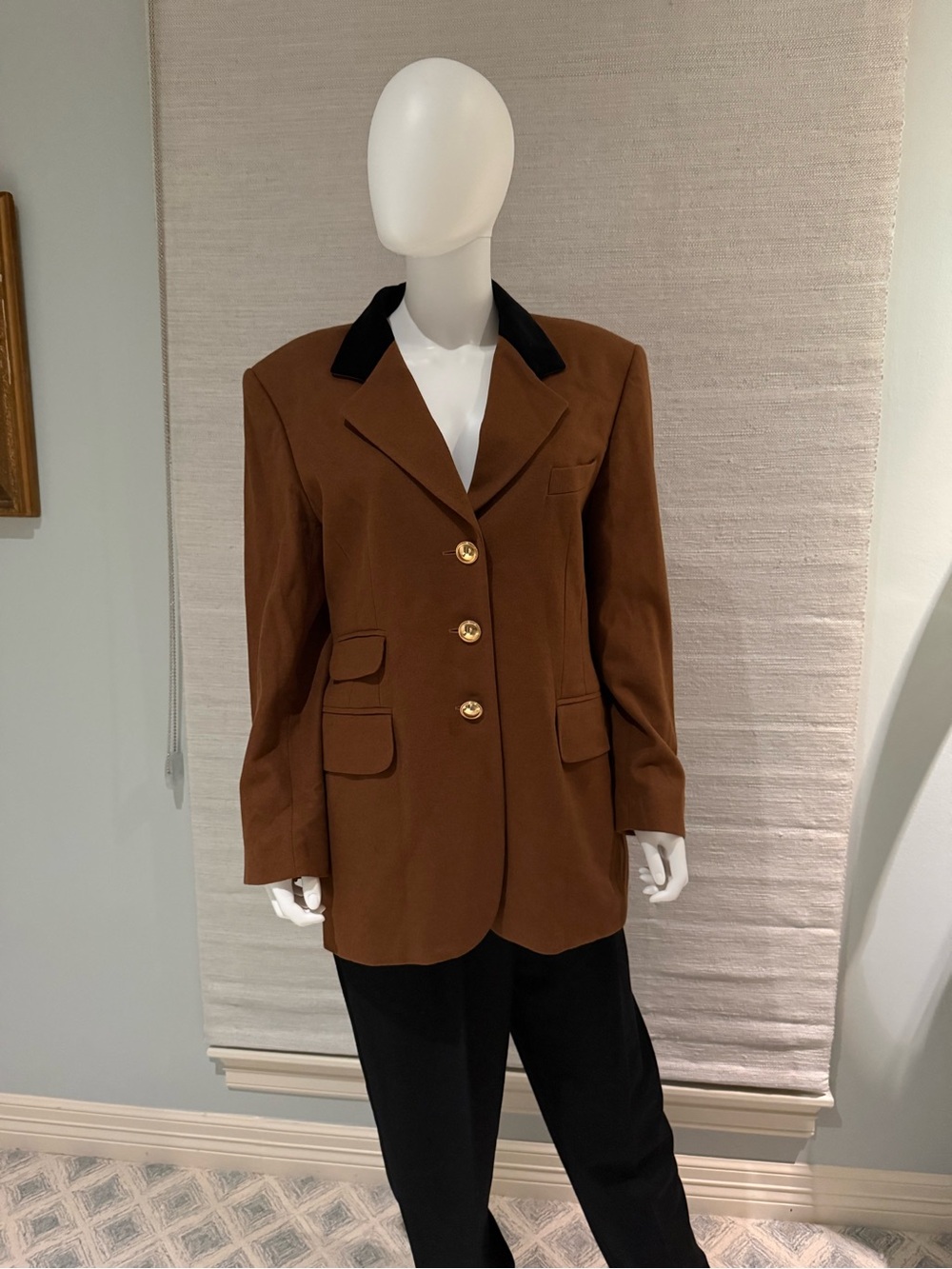 Wow Vintage 80s ESCADA Margaretha Ley Camel Wool Blazer